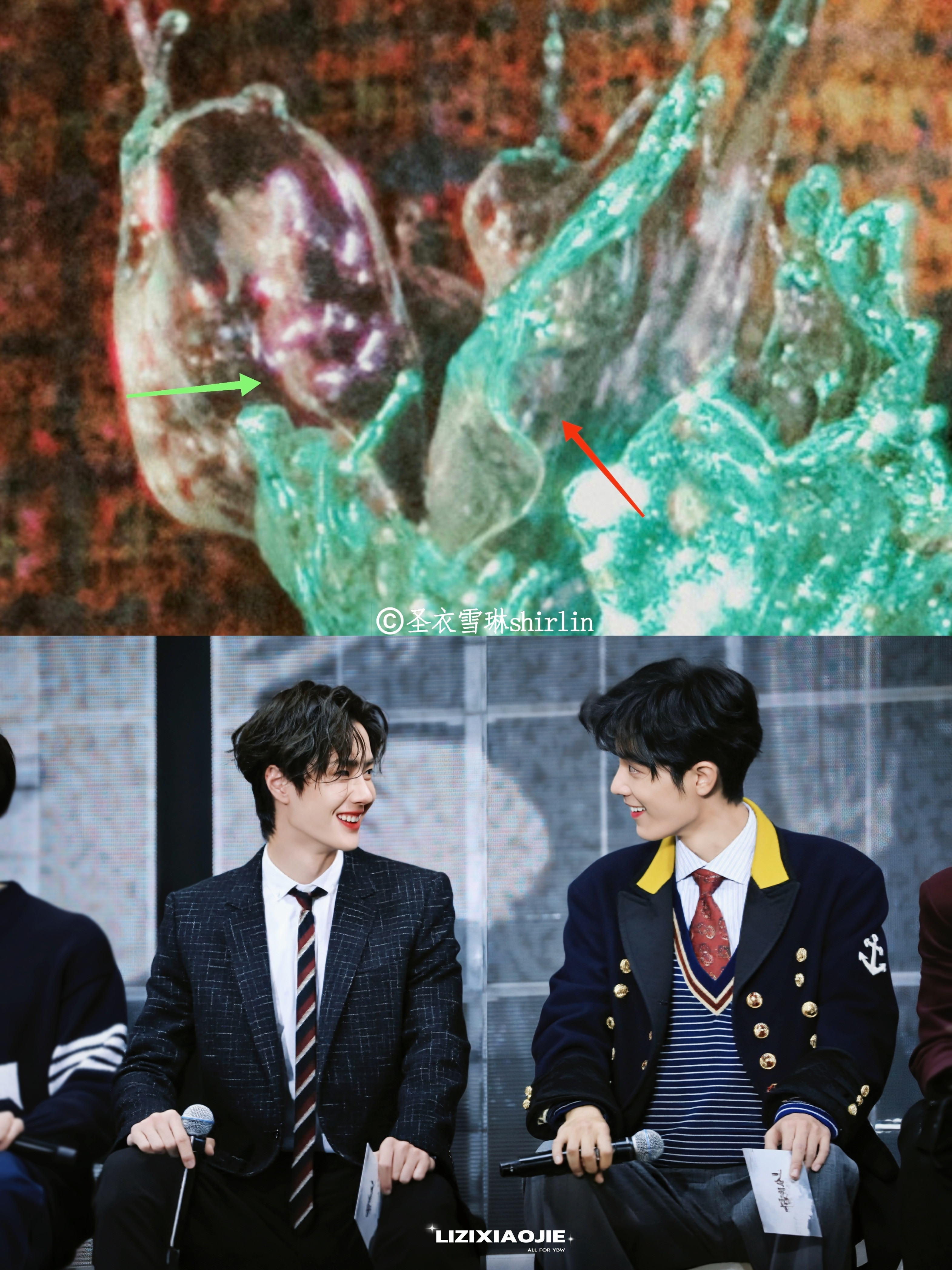 博君一肖感谢愚人节站姐团建，终于找到一博手持永生花的溶图原图了愚人节超快乐！