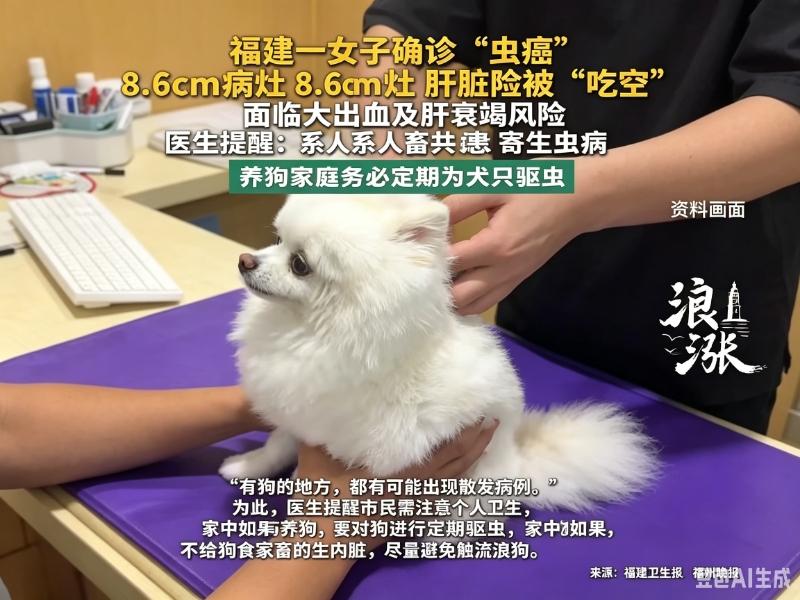 养狗家庭的噩耗！狗传給人的这种“虫癌”，能慢慢啃空肝脏。近日，福州62岁万