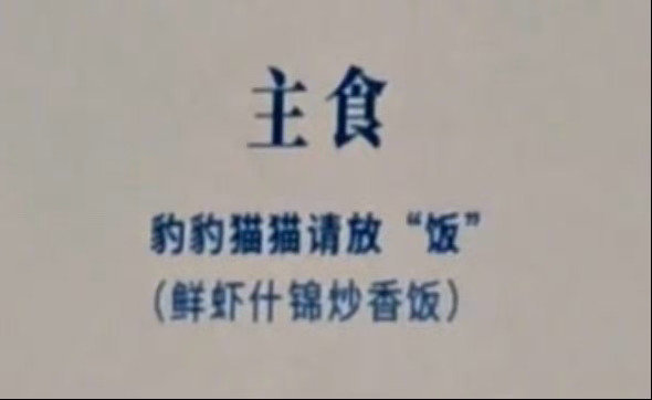骄阳似我庆功宴菜单全是剧里的热梗骄阳似我庆功宴菜单全是剧里的梗豹豹猫猫请放饭