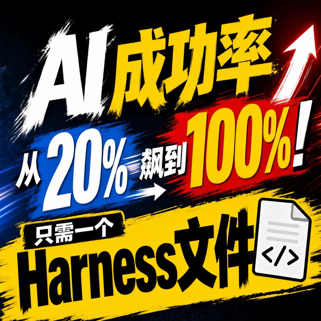 Harness成AI编程关键，提升成功率远超模型升级别再纠结换什么新模型了。最