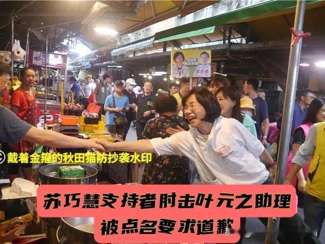 又用下三滥手段？苏巧慧被蓝营点名：必须公开道歉！水獭妈妈支持者肘击叶元之助理引