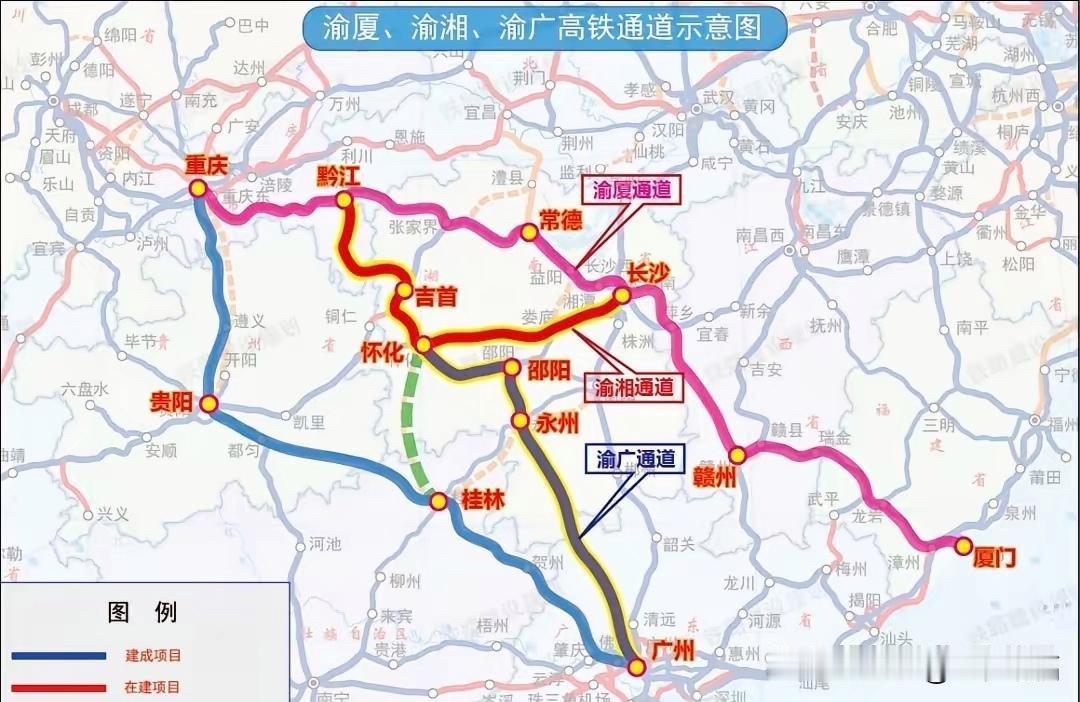 黔江至吉首高铁可研批复，最直接的变化就一句话：重庆往长沙那条“卡脖子”的通道，要