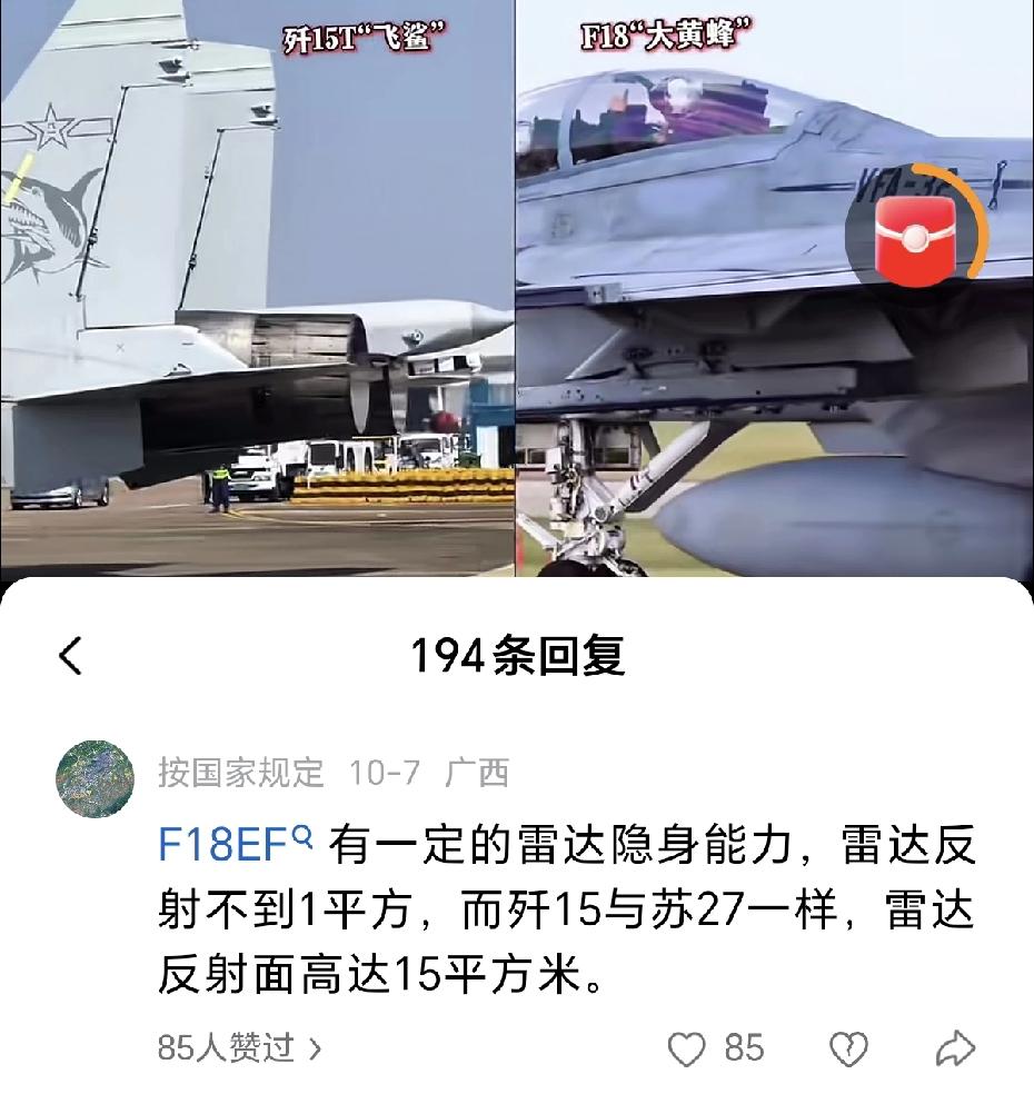 瞧瞧这是人说的话吗？为此我特意搜了一下资料。首先，FA-18E/Ｆ的雷达反