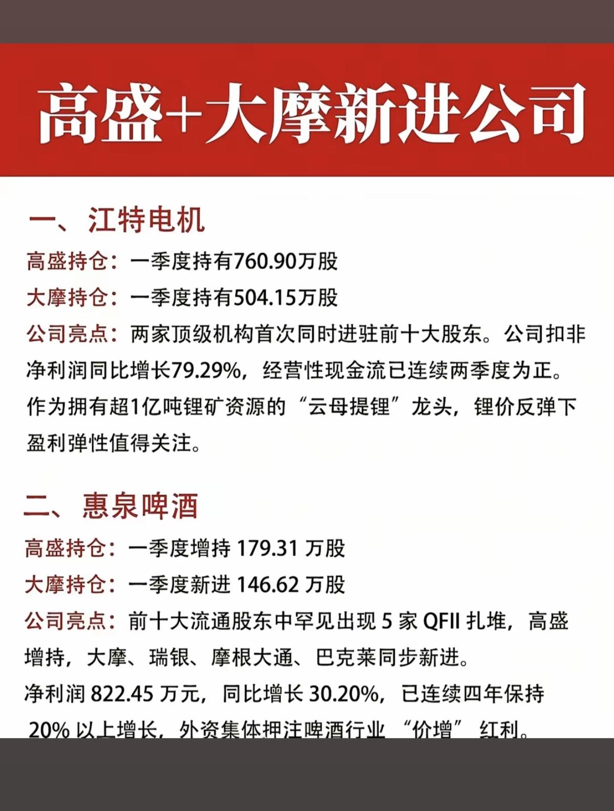 高盛+大摩+瑞银：新进的10家公司！这10家公司，有的同时被大摩、高盛、瑞银