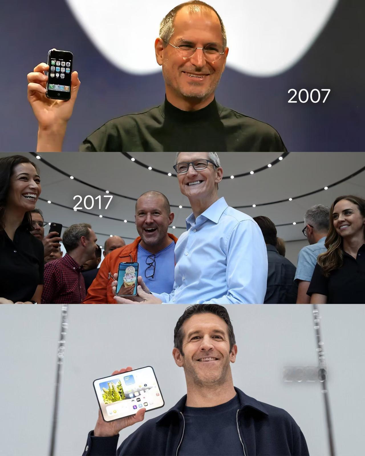 2007年，乔布斯发布初代iPhone，定义智能手机。2017年，库克发布iPh