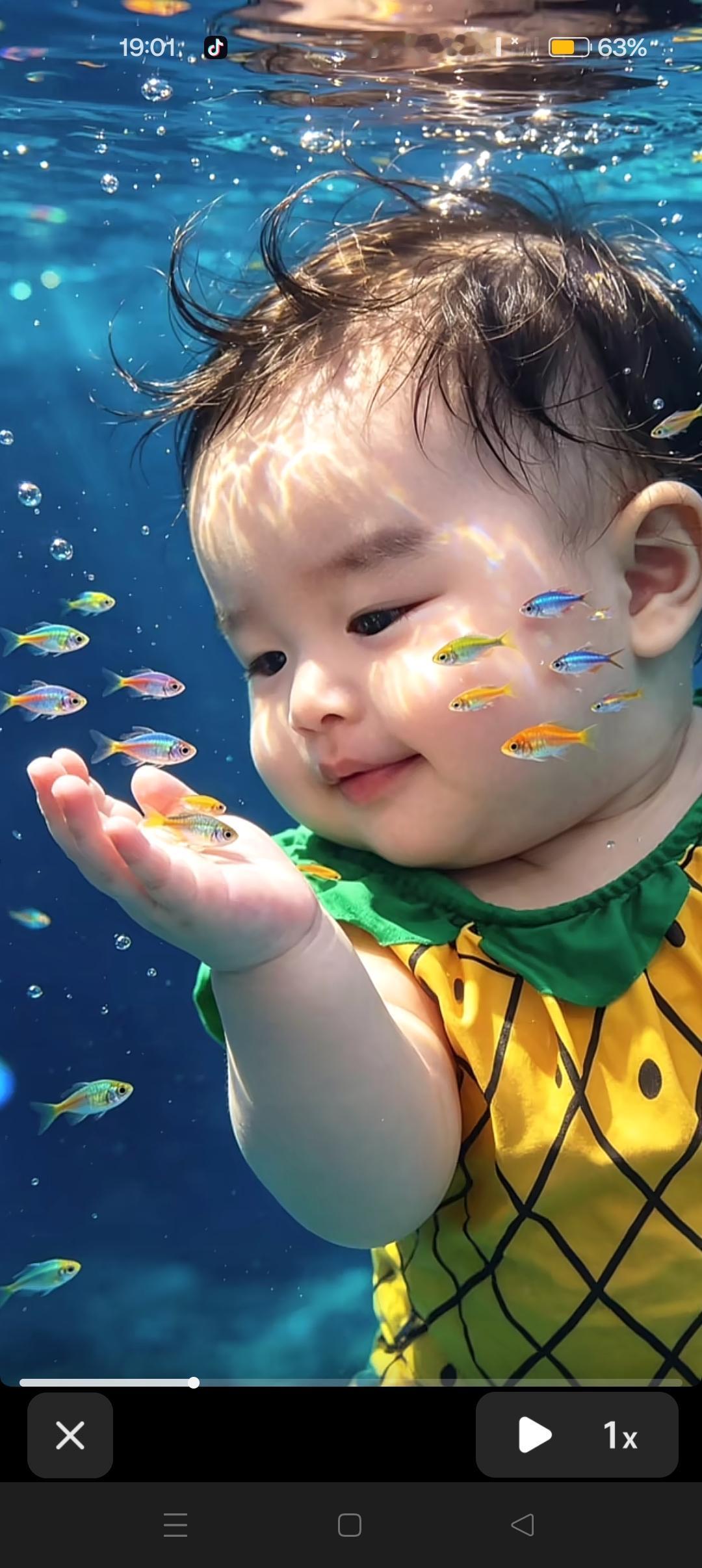 海底世界，汪宝和小鱼儿！😍小少爷最近好忙啊，姨姨爱汪宝儿的每一天[比心