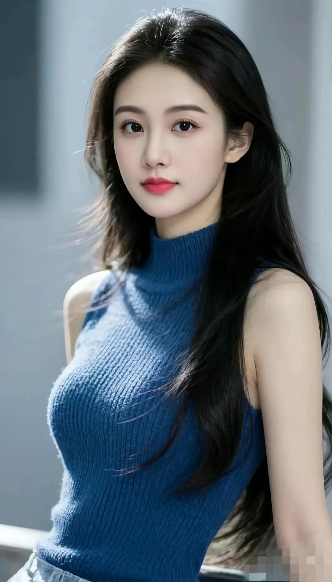 优雅蓝调，温柔如水，气质女神💙💙💙