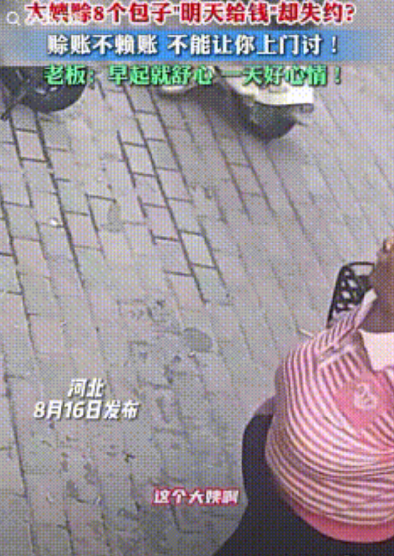 “都是讲究人啊！”河北，一大姨到包子店，向店主说：“我能赊8个包吗？明天给钱，行
