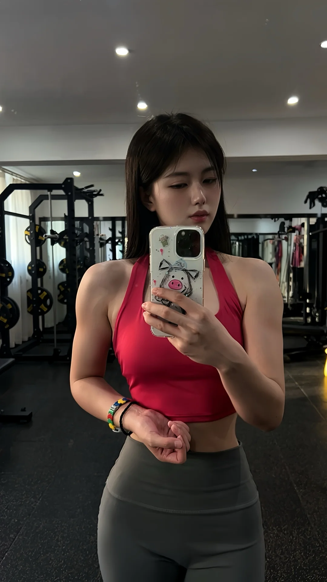 健身 肌肉女生 撸铁女孩