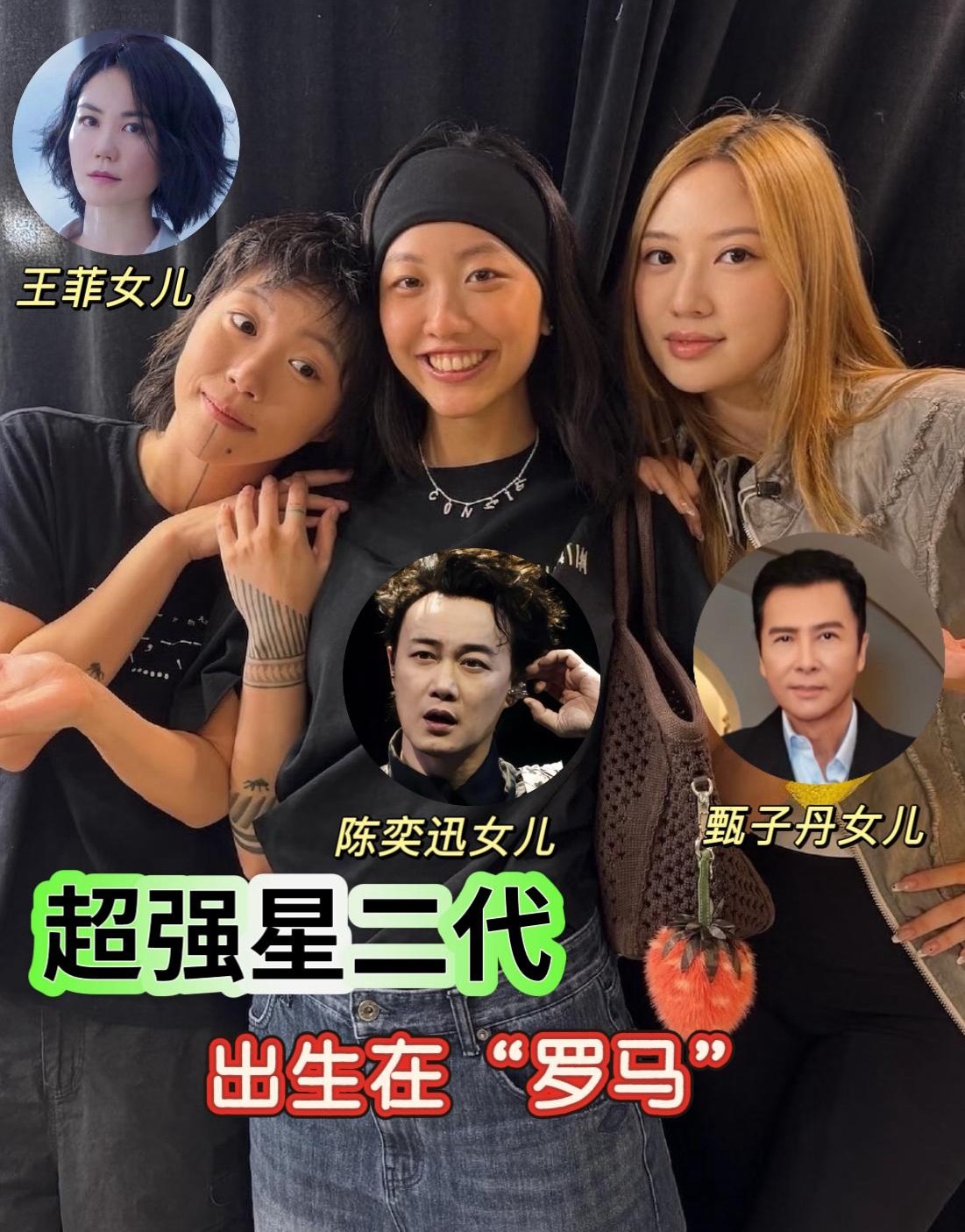 最强星二代组合阵容诞生！王菲陈奕迅甄子丹单挑一个拿出来都是超牛的存在，他们的女儿