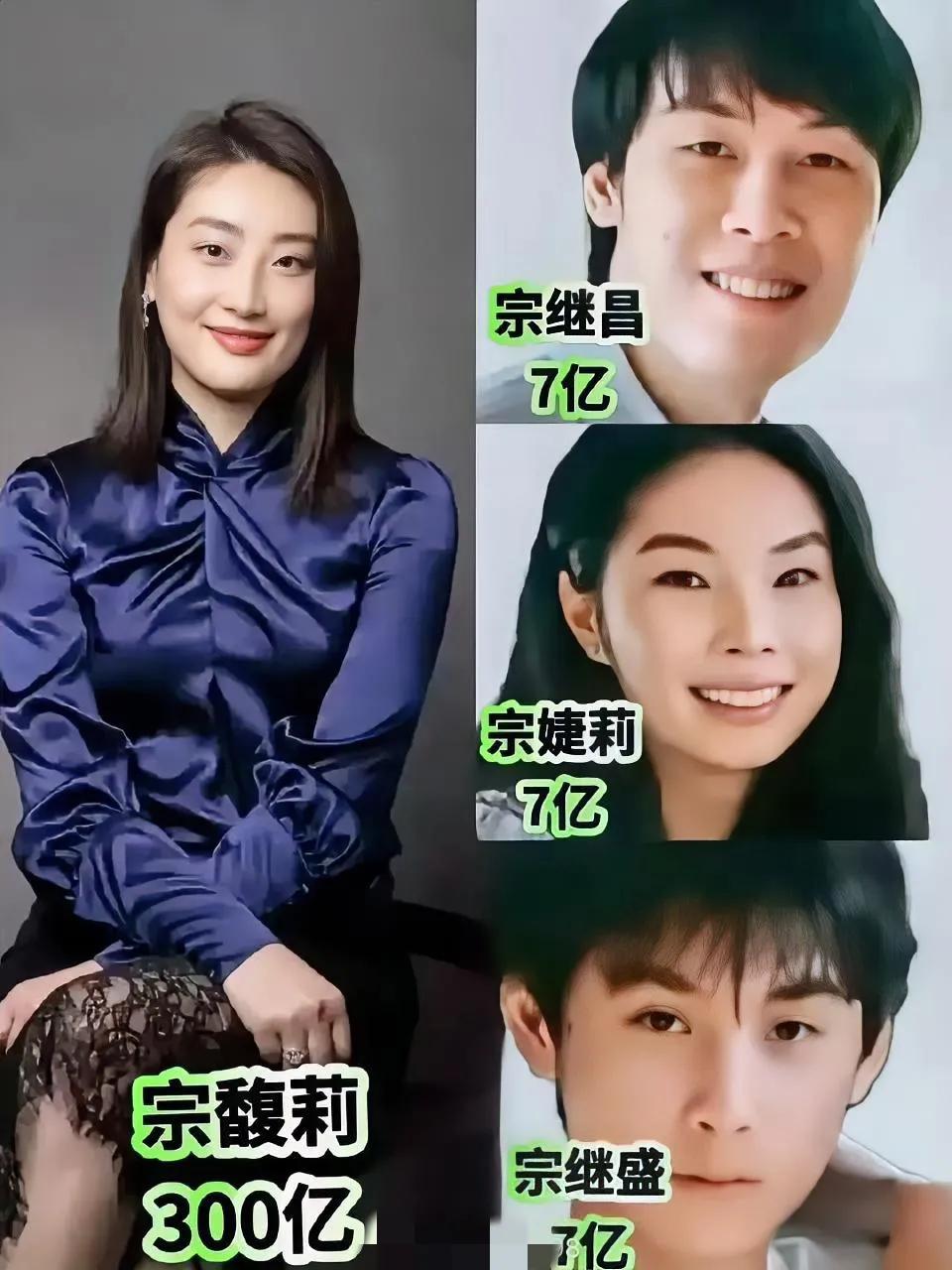 宗庆后都给自己的两个儿子取名宗继昌和宗继盛了，这明显是要继承家产的，宗馥莉化解得
