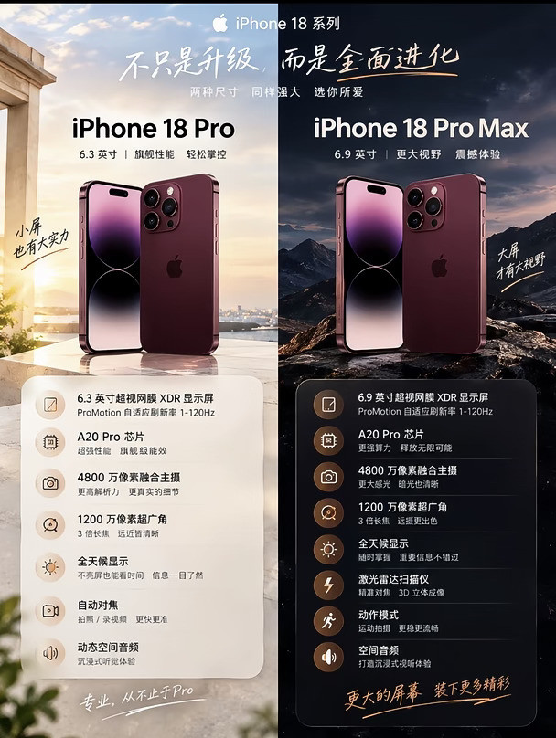 📱iPhone18Provs18ProMax｜尺寸不