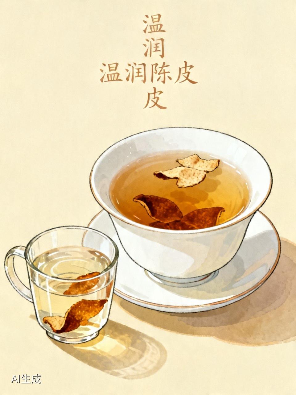 最近在喝中药，茶都不敢碰了，改喝陈皮水。陈皮看着皱巴巴、黑乎乎的，很多人直接开