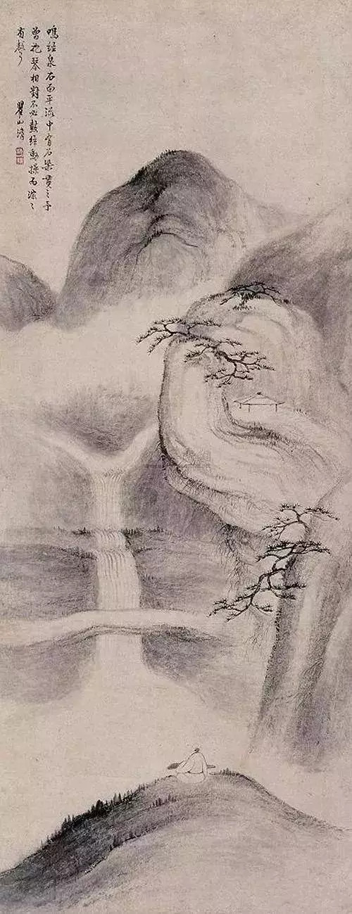 梅清山水画。梅清（1623-1697），一代山水大师，与石涛(道济)友善，皆有