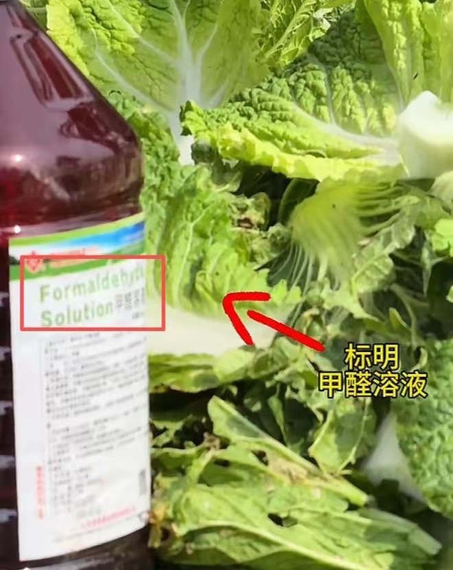 白菜蘸甲醛甲醛白菜流向哪里这次蘸取甲醛水溶液在白菜根部的事件【已确认属实】