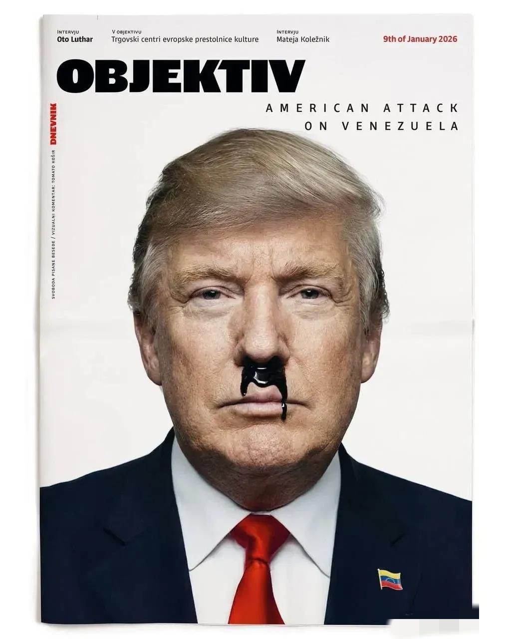 特朗普就是希特勒​斯洛文尼亚媒体《Objectiv》在封面上刊登了唐纳德·特朗