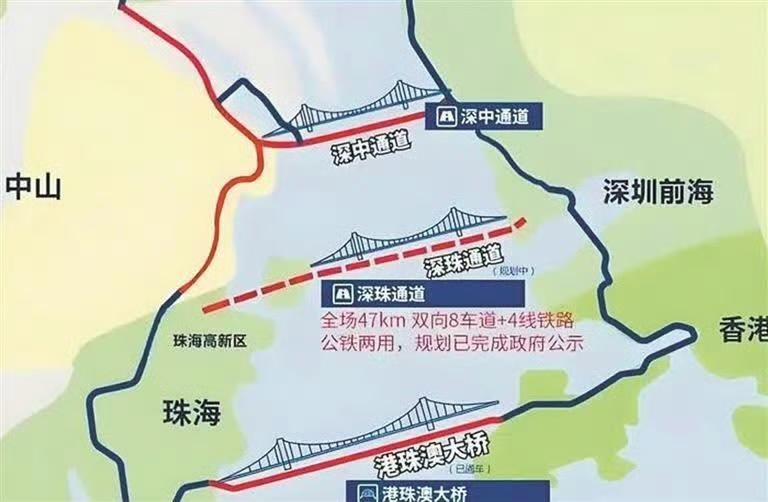 未来新桥：深珠通道建设提速据悉，当前珠江口跨江通道的承载能力已逼近上限，20