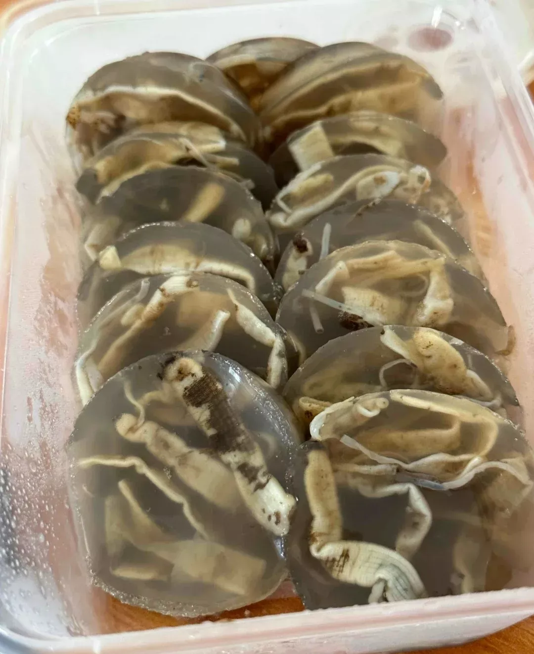 同事从福建老家回来带的特产，不知道是什么海鲜，还挺好吃的~大家猜猜这是什么美食哈