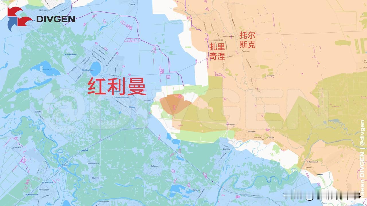 10月30日箭头社更新俄乌战报:图一:俄军突击队已进入了红利曼市。图二: