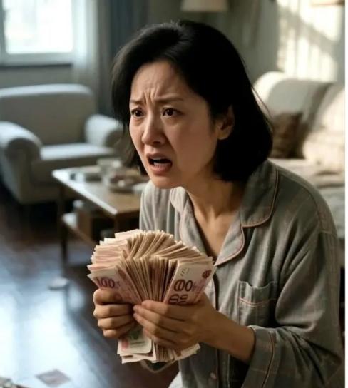 江苏女子在家发现10万现金，以为是老公藏的私房钱，气愤的存进银行，柜员把钱放进验