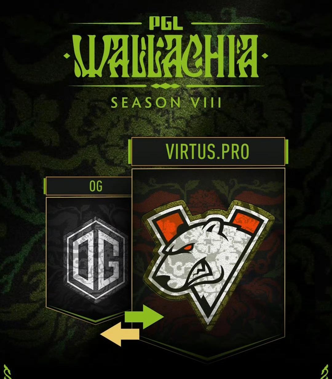 PGLS8，OG退赛，VP替补OG战队由于签证问题，无法参加比赛，无奈只能