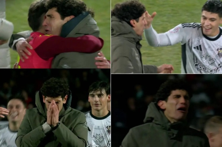 淘汰老东家皇马! 巴列霍在赛后泪流满面, 阿尔瓦塞特队友轮番安慰