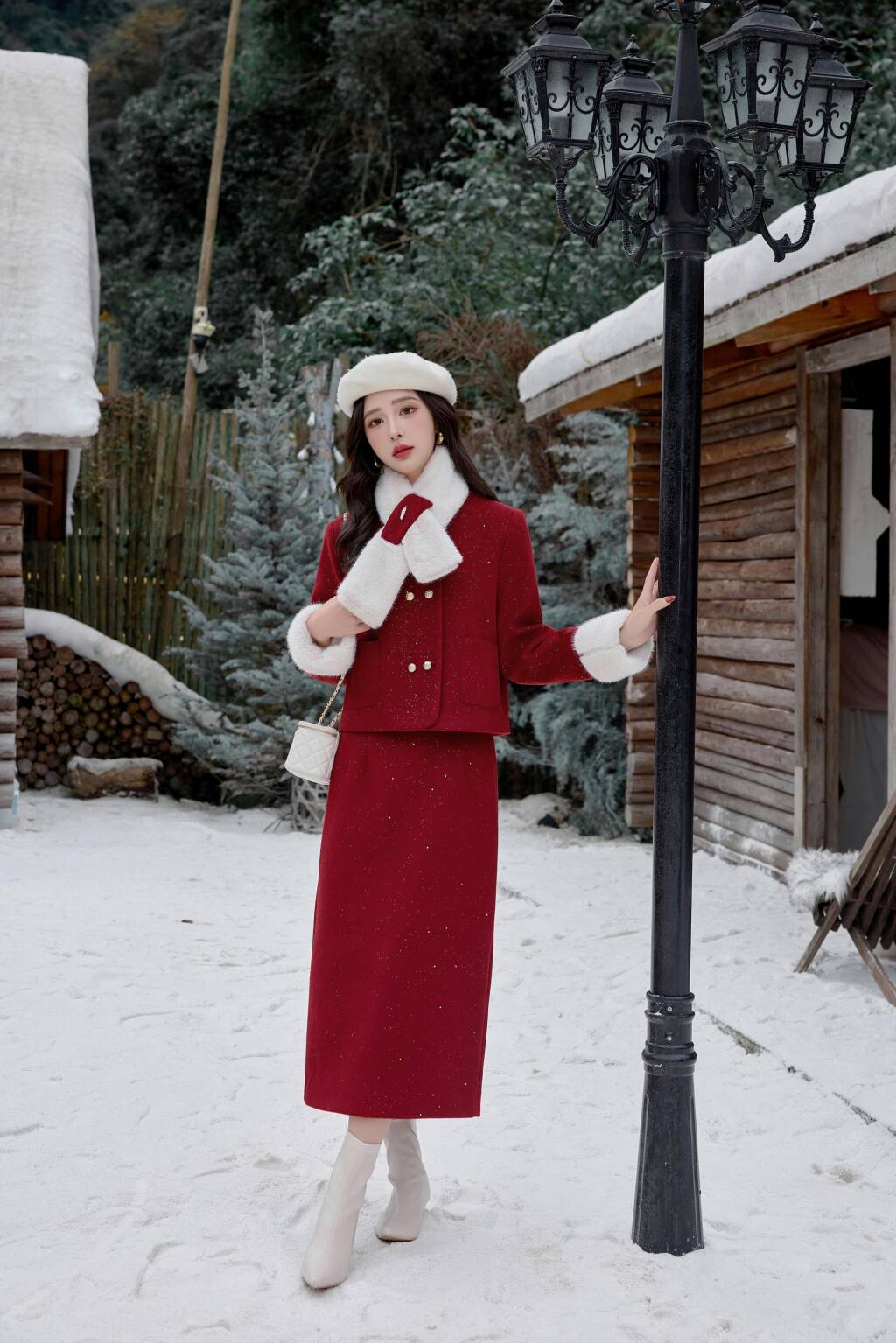 小香风羽绒服套装