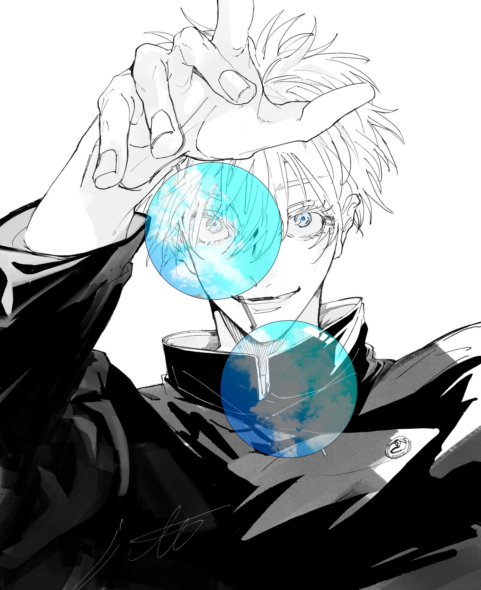 咒术回战动漫仲夏狂欢季就这个五条悟请大家狠狠拥护好不好.绘：sample__0