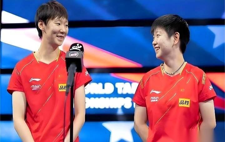 又是她俩。真的，我看到决赛名单的时候，都不知道是该笑还是该叹气了。孙颖莎，王