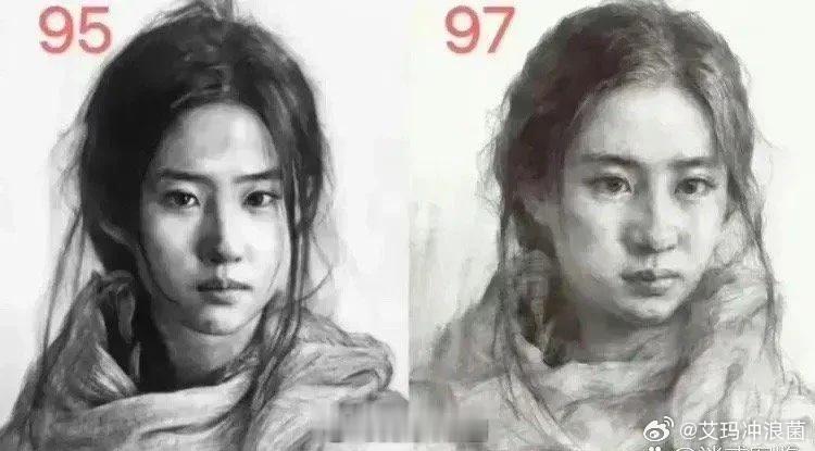 搞不懂，为什么右边比左边分数高，明显左边画的更像本人。​​​