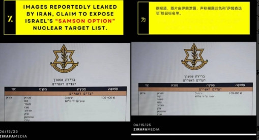 网传：以色列核打击目标曝光，中美俄主要城市均在列近日，几张号称“以色列国防军