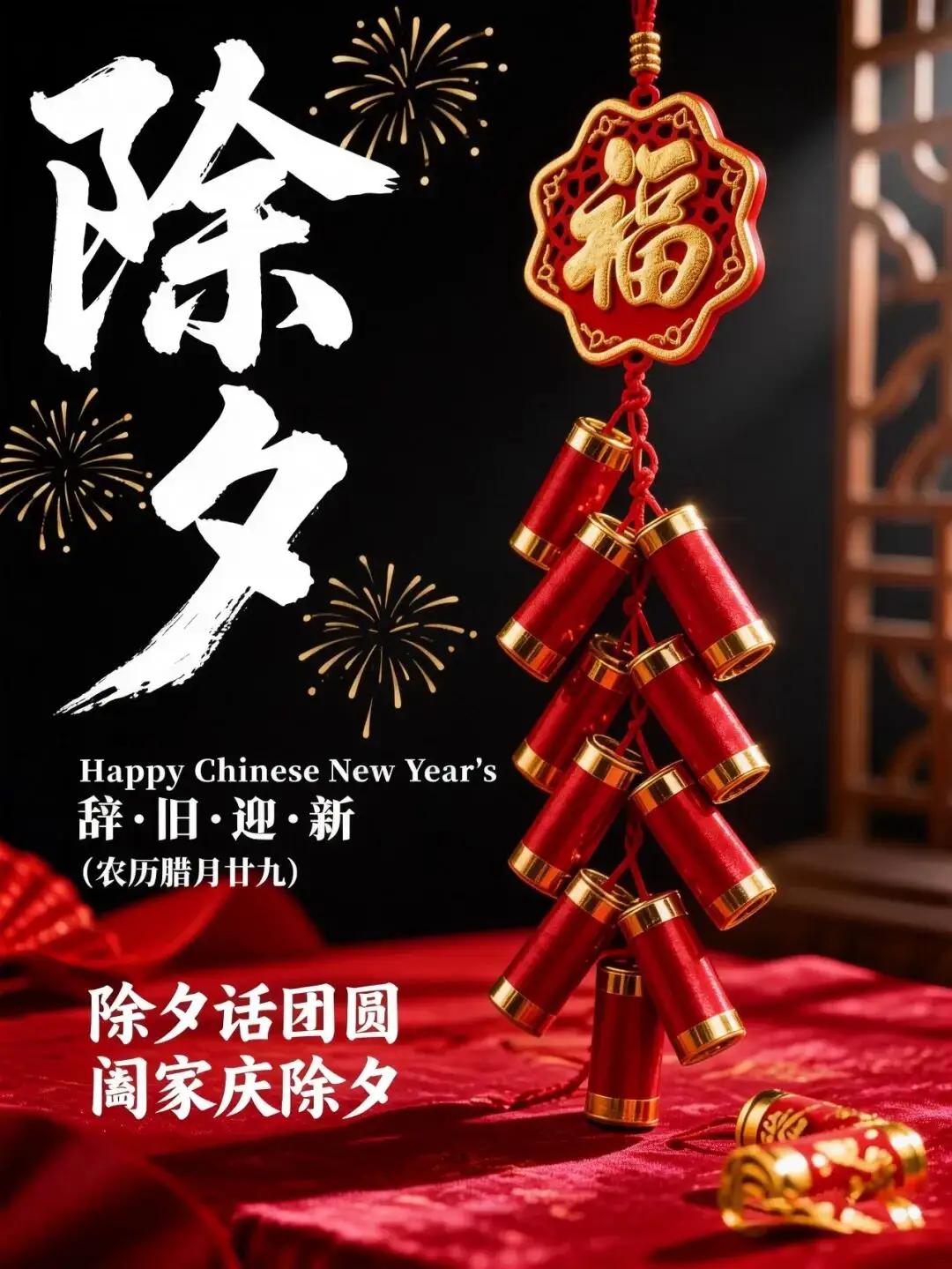 辞暮尔尔，烟火年年骐骥驰骋，势不可挡岁岁除夕，今又除夕除，意为“去除”；夕