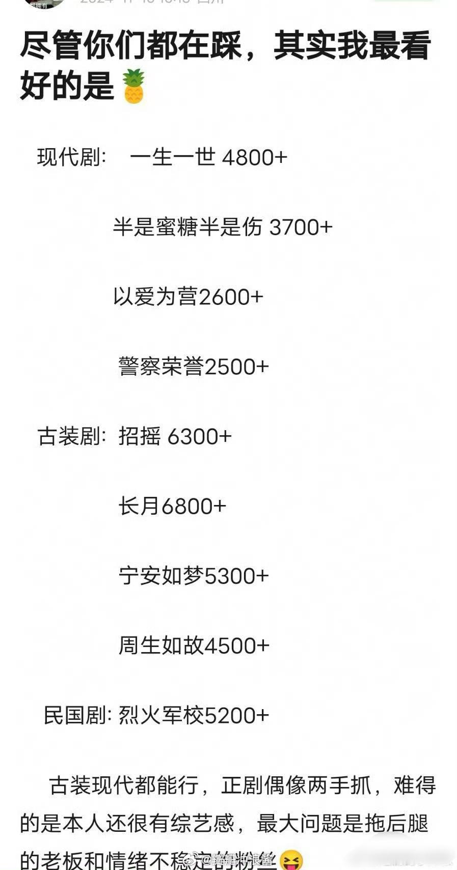 这么看白鹿都没扑过剧啊​​​