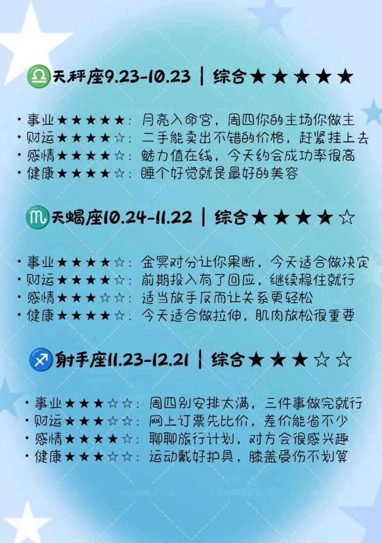 十二星座明日运势（2026年8月27日）十二星座每日注意十二星座每日运程周四加