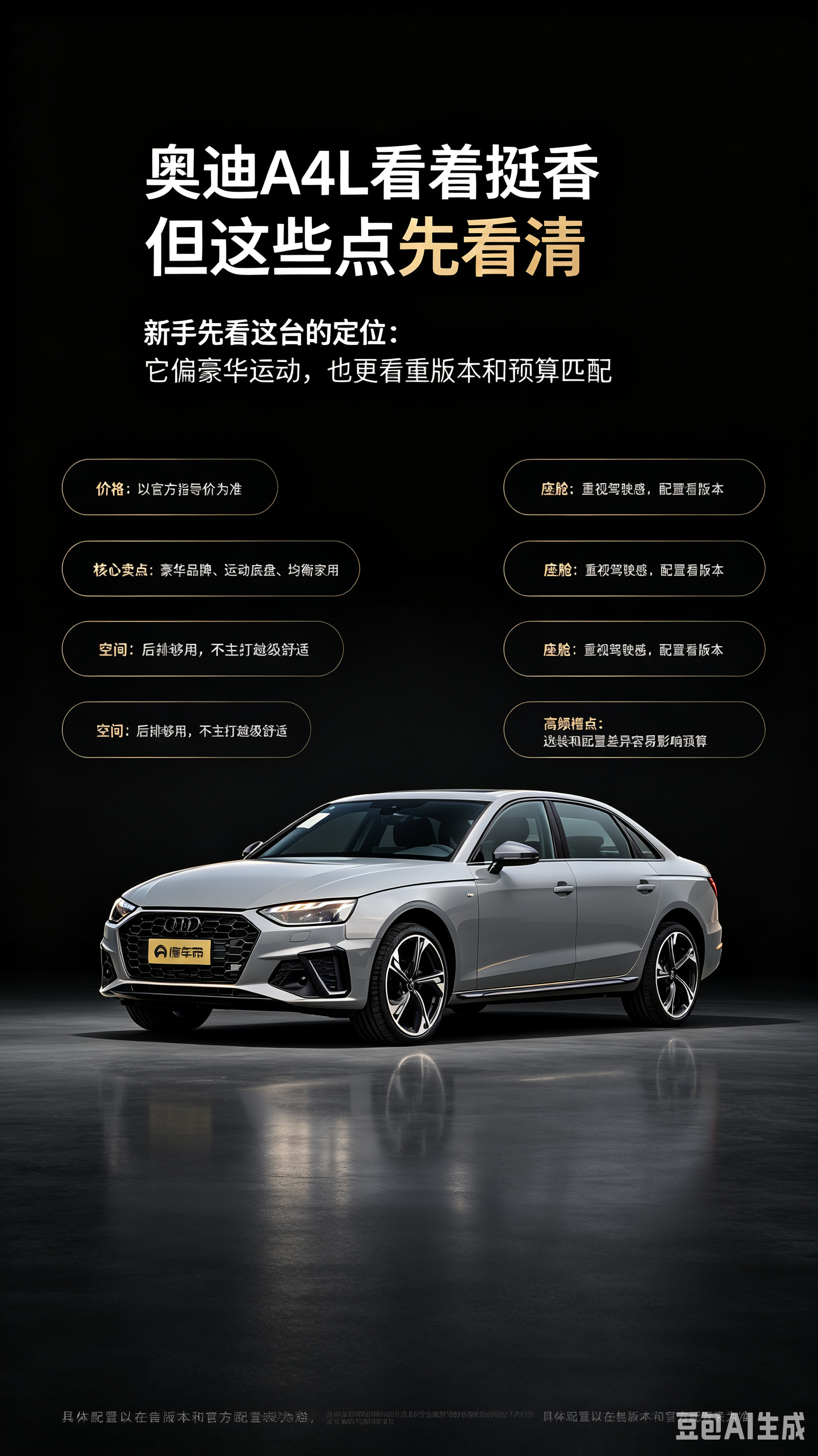 奥迪A4L看着挺香这些点先看清