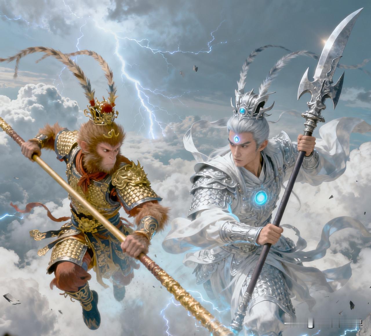 假如孙悟空往死里打，能不能打过二郎神？西游记里那场对决，孙悟空和二郎神两人从南天