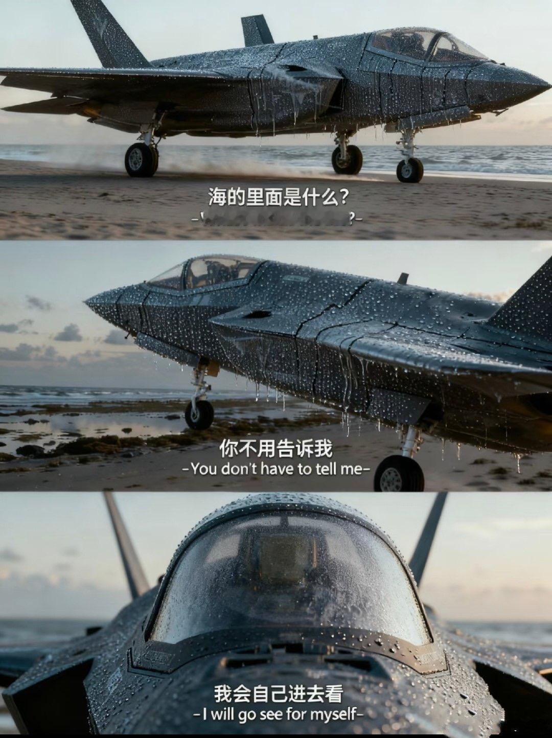 不得不说，网友真是太有才了！ 海的里面是什么？F-18和F-35会自己去看。