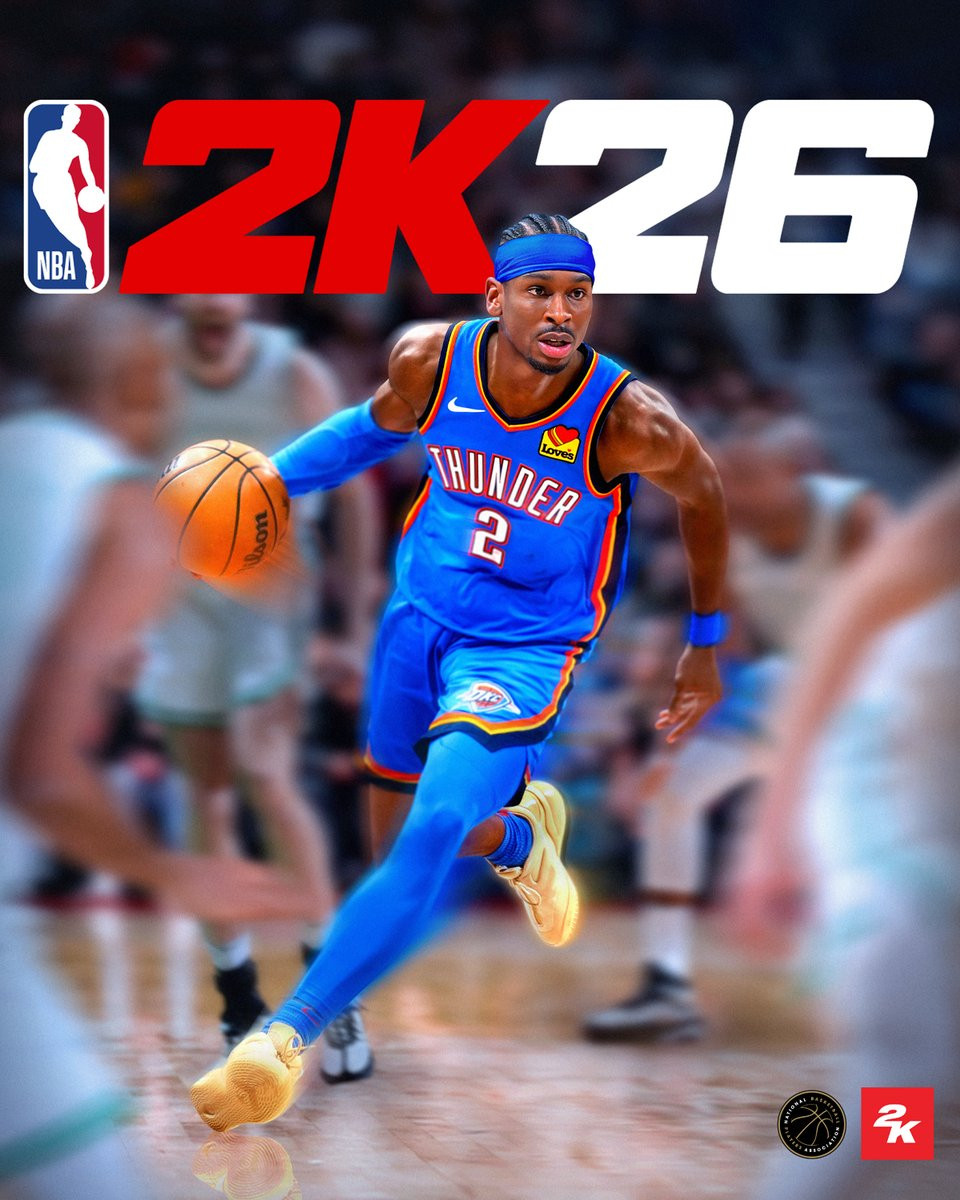 雷霆亚历山大雷霆球星亚历山大成为NBA2K26游戏封面，这待遇没谁了！​​