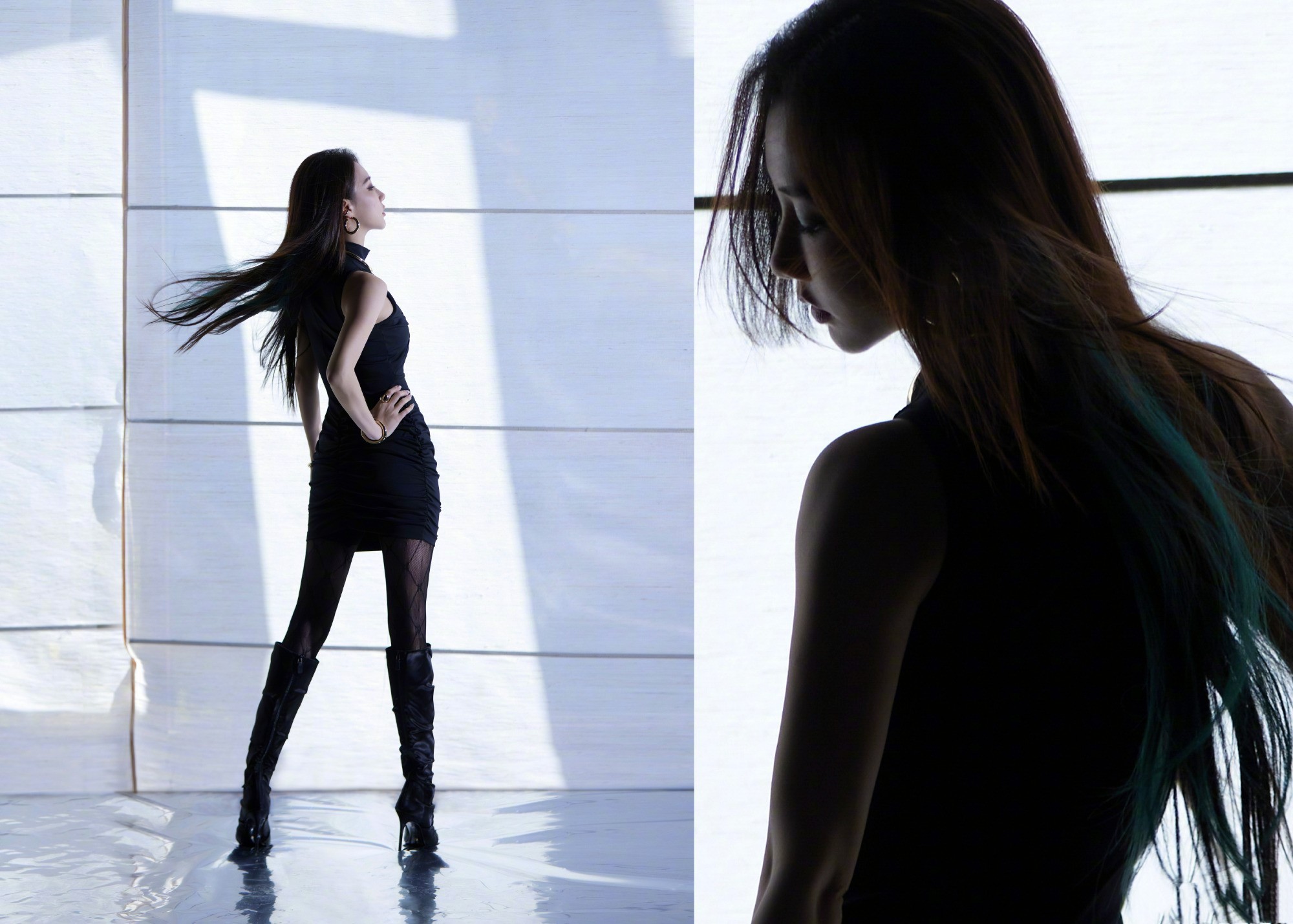 弦子《机车恋人》暗黑风格穿搭，热辣酷美