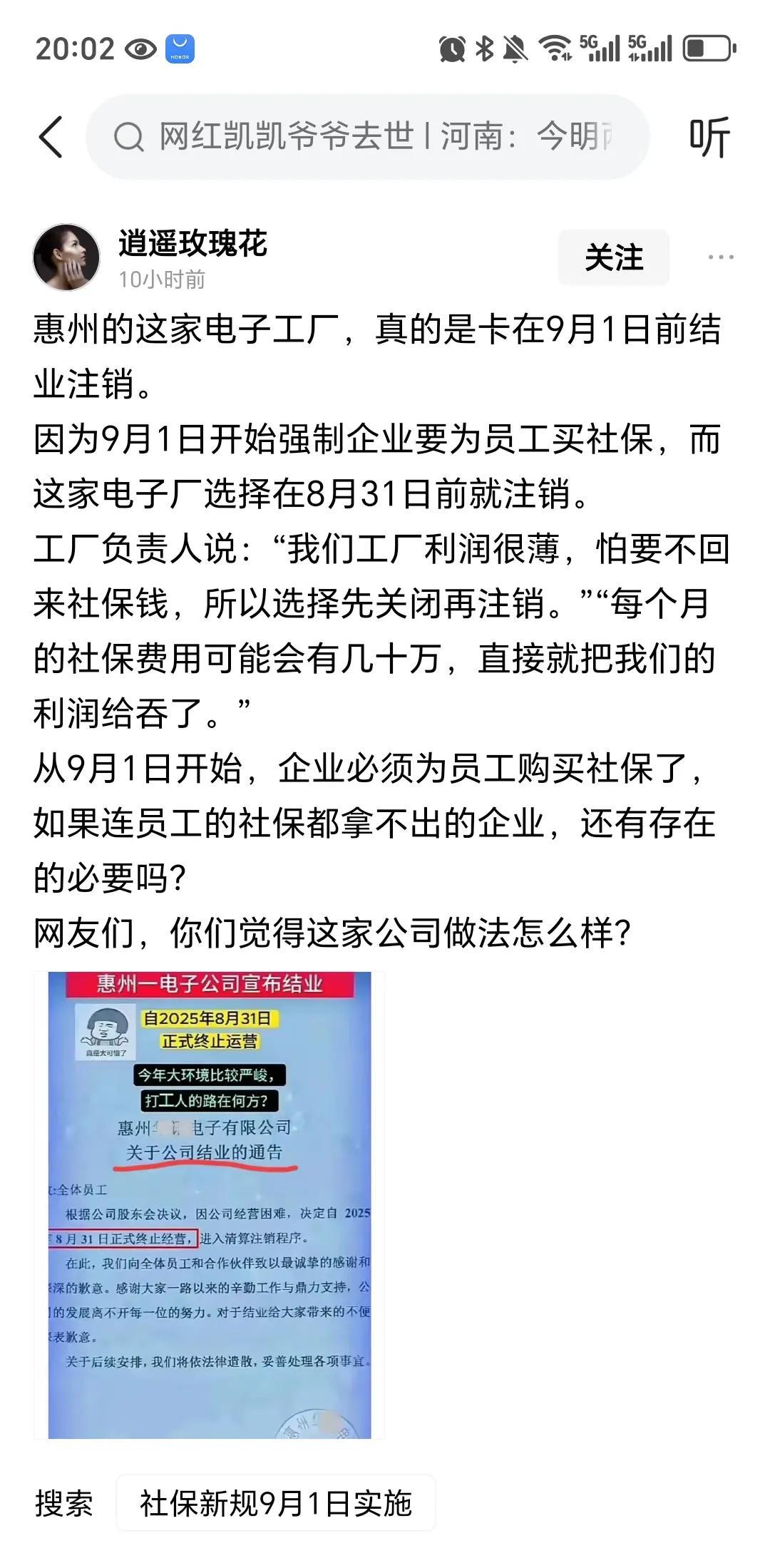 很正常！关于9月1号，强制企业给员工缴纳社保这事。大企业对这事，其实没啥感觉。因