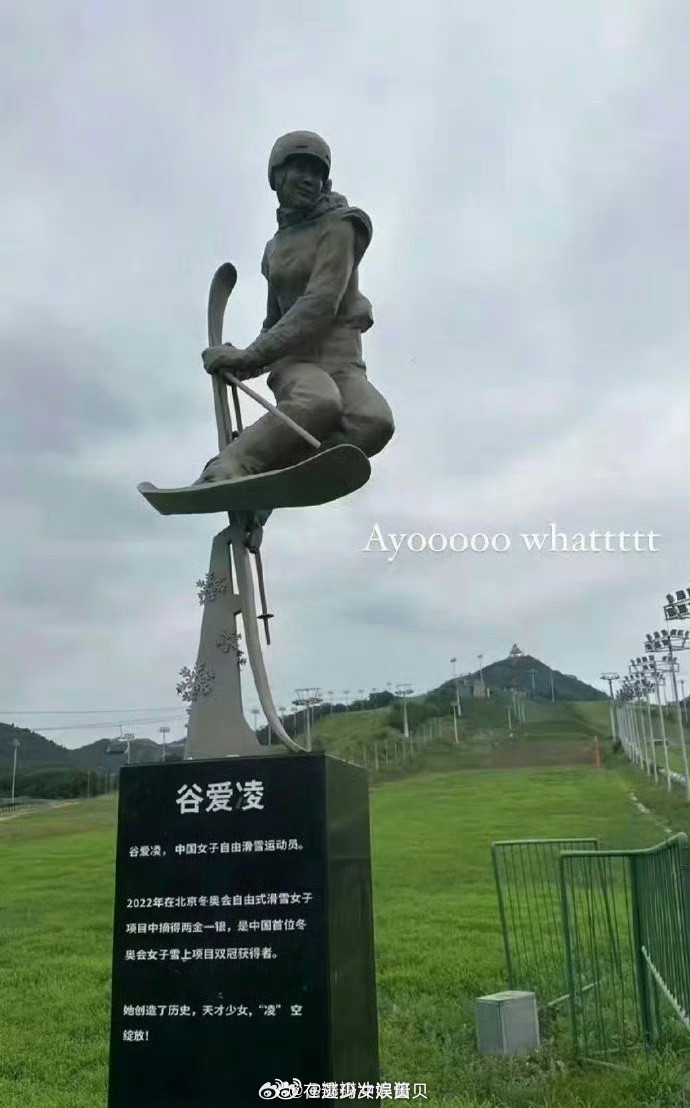 19岁的谷爱凌就有了自己的个人雕像，真是人生赢家