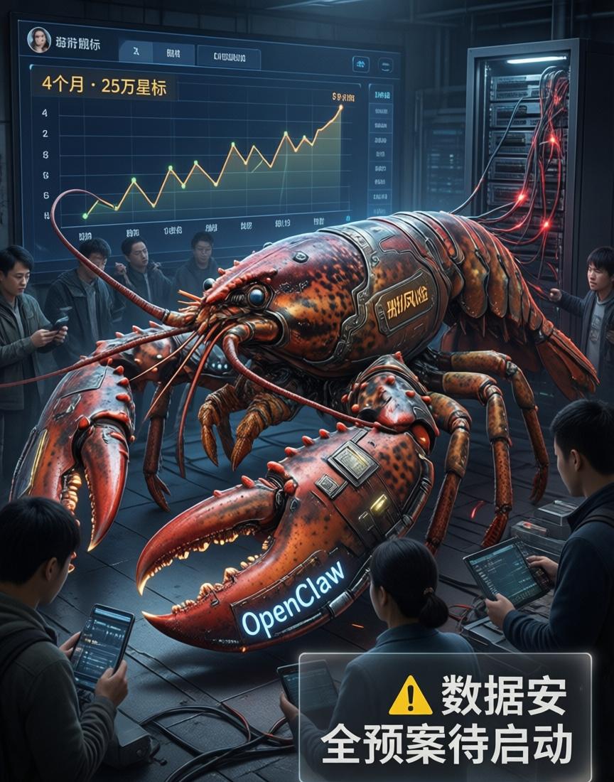 “龙虾”OpenClaw疯涨25万星：一句指令顶团队，但风险或超预期