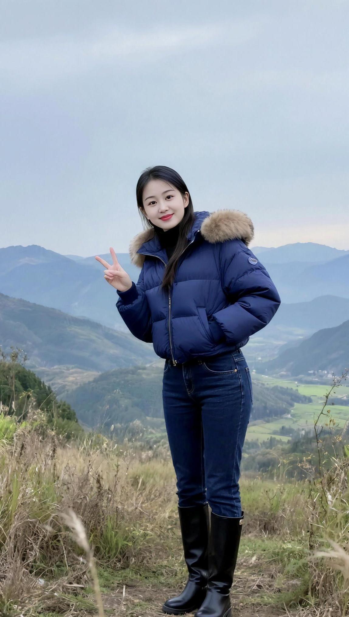 山野生活照清纯甜美女孩甜美女孩穿搭甜美优雅写真山青水秀好风光游山逛水看风