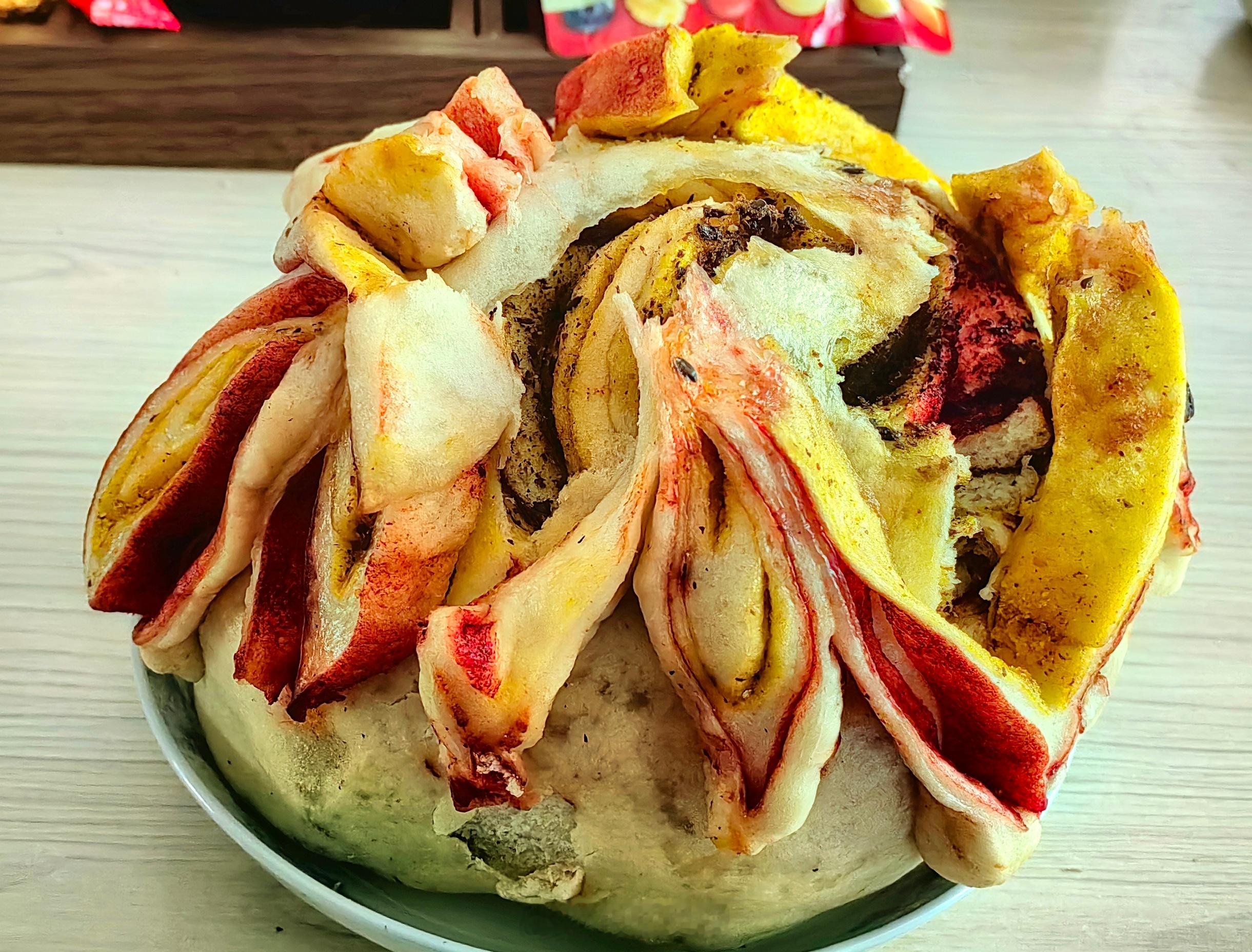 一位大姐做的花馍，好吃😋面食面点银川史记美食​​​