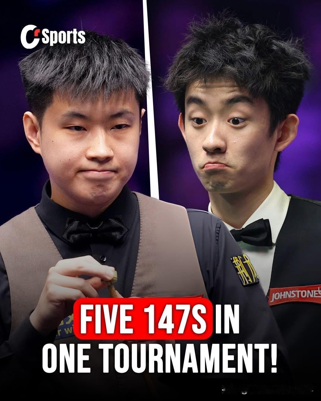 斯诺克冠军联赛已经出现了五杆满分杆！克里斯·瓦克林✅马修·塞尔特（他的首