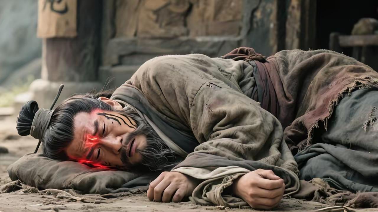 袁天罡路过破庙，见一乞丐睡姿如虎，眉间有赤光闪烁，他骇然失色，断言：此人若不出意