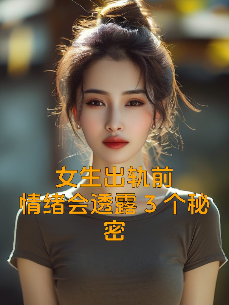 女生出轨前，情绪会透露3个秘密