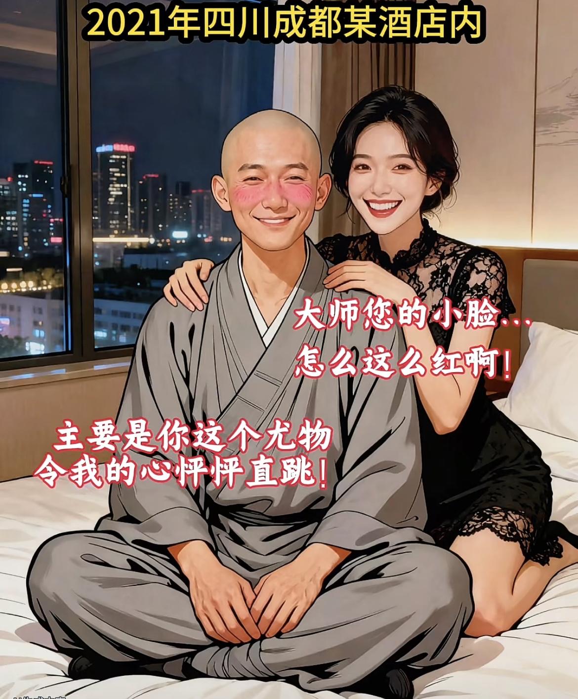 “大师也淘气，下山坠红尘，练佛心”[吃瓜]