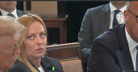 看起来梅洛尼的情绪确实非常激动。特朗普一向直言不讳，如果他真的在会议上当着梅洛尼