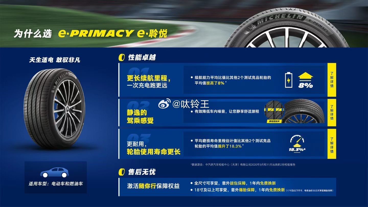 安全就选米其林，正品行货轮胎授权耐用省心，全程守护。米其林轮胎采用高耐磨配方，